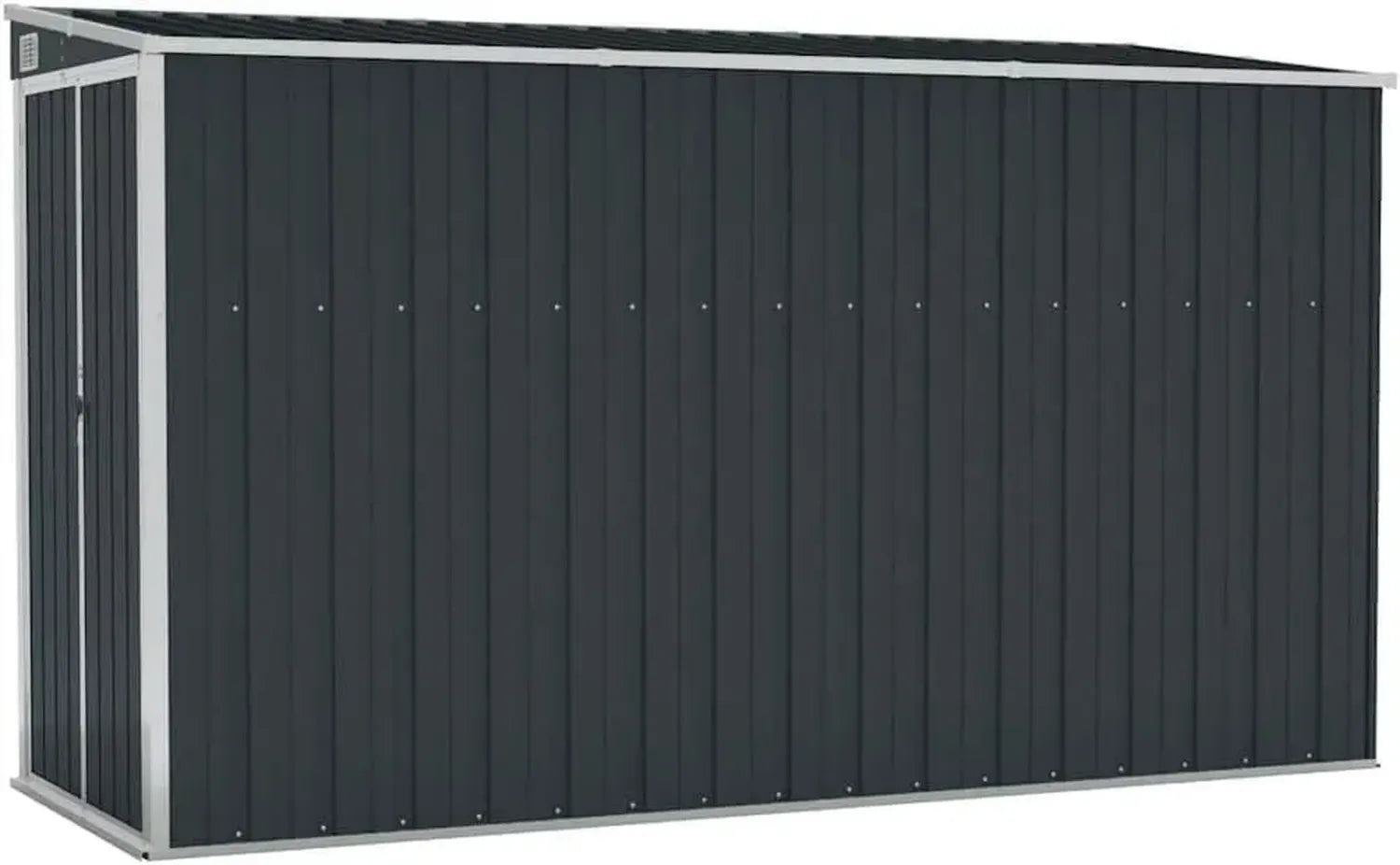 Stahl Gartenschuppen Anthrazit 118x288x178 cm mit Sicherheitsgriff