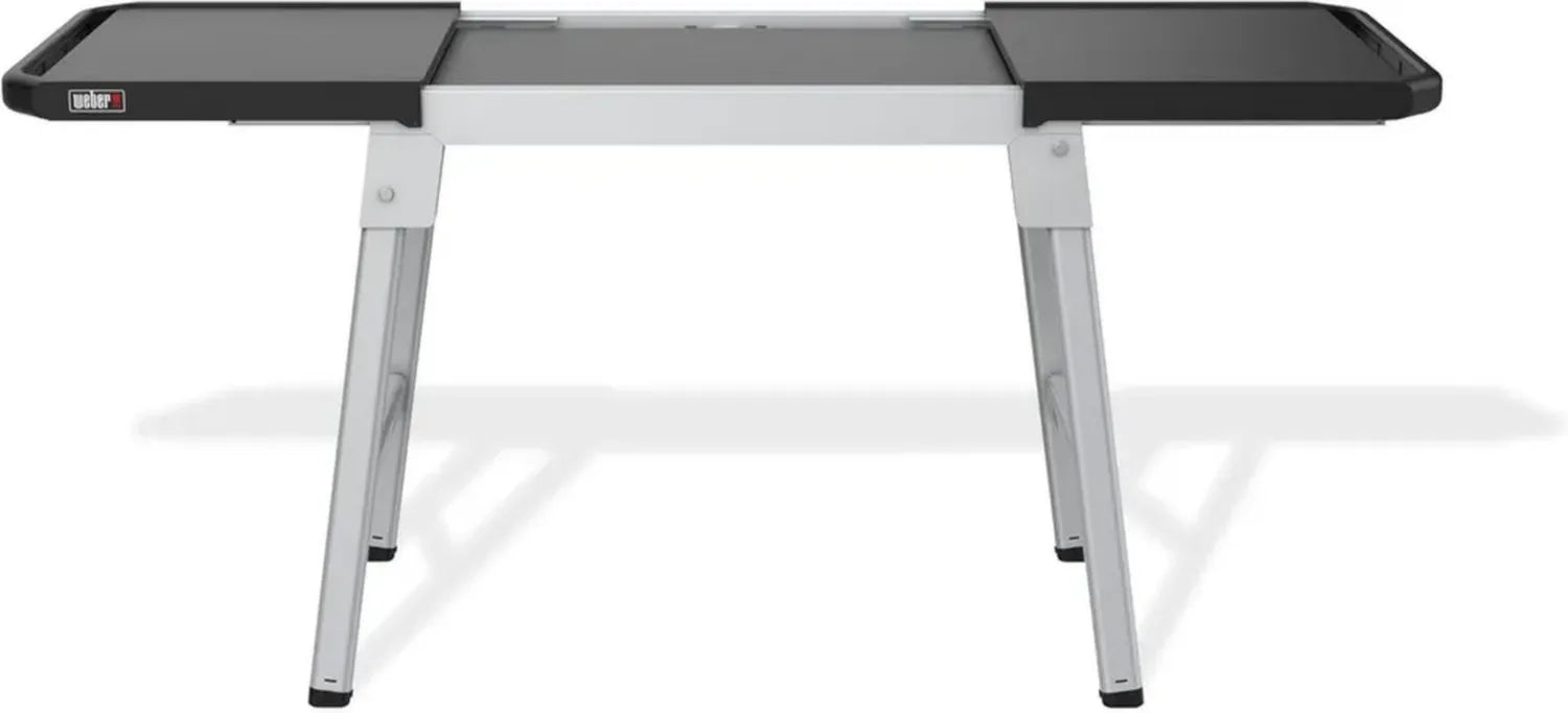 Weber Premium Universal-Grilltisch für vielseitige Serien, höhen- und breitenverstellbar, ideal mit Seitentischen und Zubehör, 75,5 x 168 x 56,5 cm