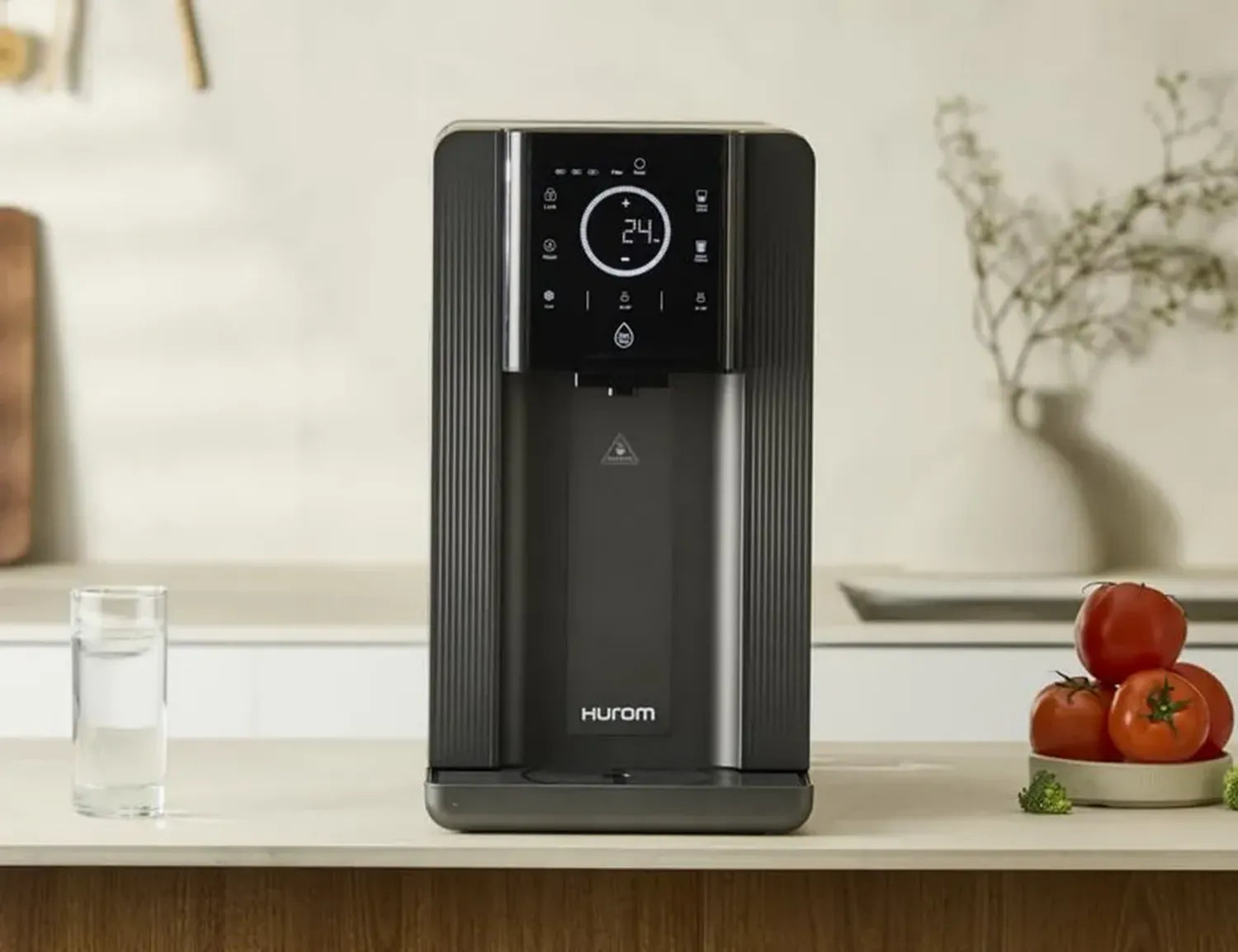 Hurom Wasserfilter mit 3-Stufen-System und Kindersicherung, 8,5L Tank, präzise Temperaturregelung