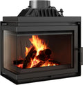 KRATKI Kamineinsatz Simple – 8 kW Holzofen mit Seitenglas – Links- oder Rechtsanschlag – Energieklassse A – 70,1 x 60 x 36 cm