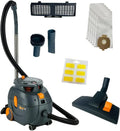 JaTop TASKI Aero 15 Plus Staubsauger mit Flüstermotor und Zubehör, Grau/Orange