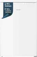 Kompakter Tischkühlschrank mit Gefrierfach - 109 L, freistehend, 4-Sterne-Gefrierklasse, Türanschlag wechselbar, 85 cm hoch, weiß