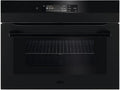 AEG Schwarzer Kompaktbackofen mit Mikrowelle, Modell KMK868000T