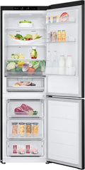 LG Kühlschrank mit Gefrierkombination, 344L, No Frost, Smart Inverter, LINEARCooling, 186 cm, 33 dB, Schwarz