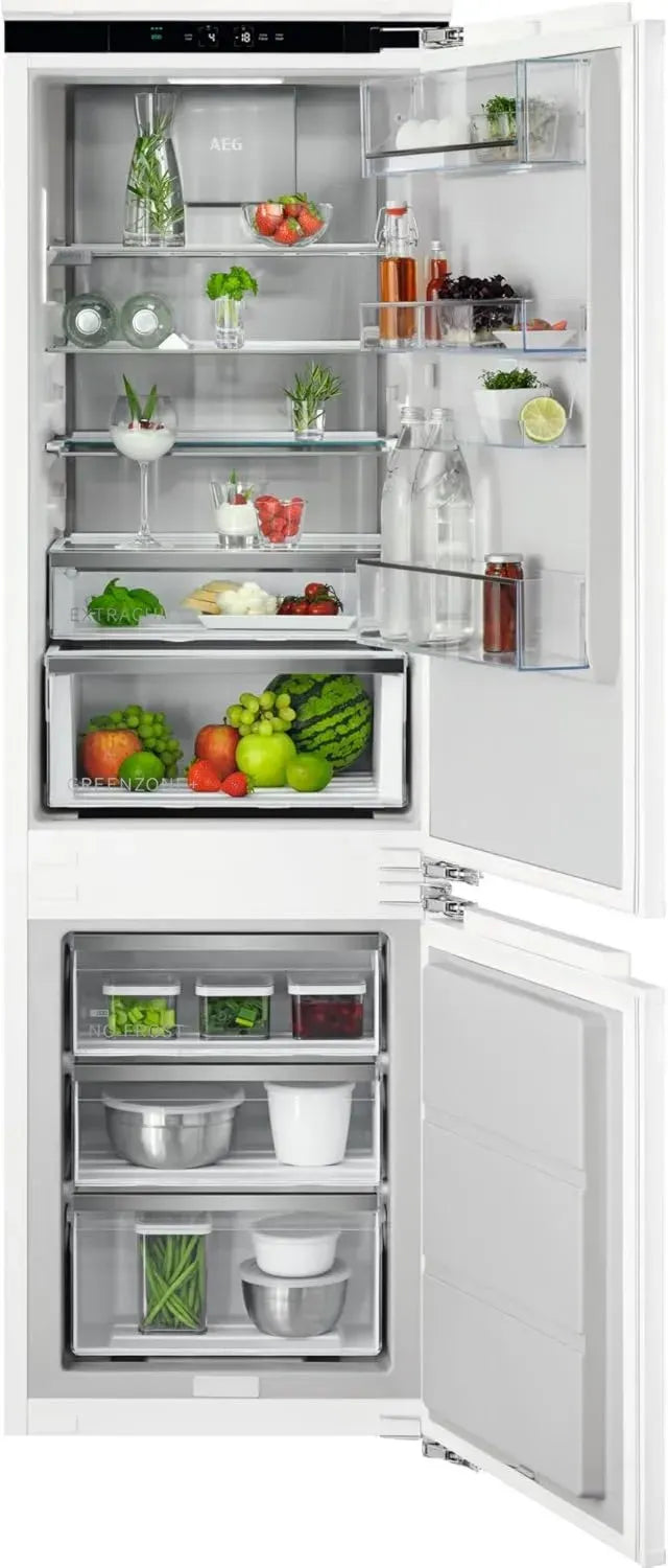 AEG 8000 Serie Einbau-Kühl-Gefrierkombination 178 cm, 360° Kühlung, NoFrost, 182L Kühl- und 62L Gefrierteil, Stiftung Warentest Gut (2,0)