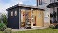 Nordisches Fichtenholz Gartenhaus Pentus mit Flachdach, Terragrau, XL