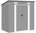 Hommdiy Metall Geräteschuppen mit Schiebetür für Garten