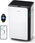 HUMILABS Elektrischer Luftentfeuchter 20L, App-Steuerung, WLAN, für 60m² Räume, inkl. Ablaufschlauch, 4,5L Tank, 3 Modi, 24h Timer