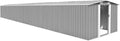 Robustes Gerätehaus aus verzinktem Stahl, Grau 257x990x181 cm, ideal für Garten und Garage