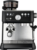 Solis Grind & Infuse PERFEKTA Espresso Maschine - Integriertes Mahlwerk & Milchaufschäumer, Halbautomatisch, Abnehmbarer Wassertank, Heißwasser- & Dampffunktion, Schwarz