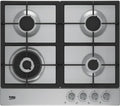 Beko HIAW 64225 SX Einbau-Gaskochfeld aus Edelstahl, 4 Kochzonen