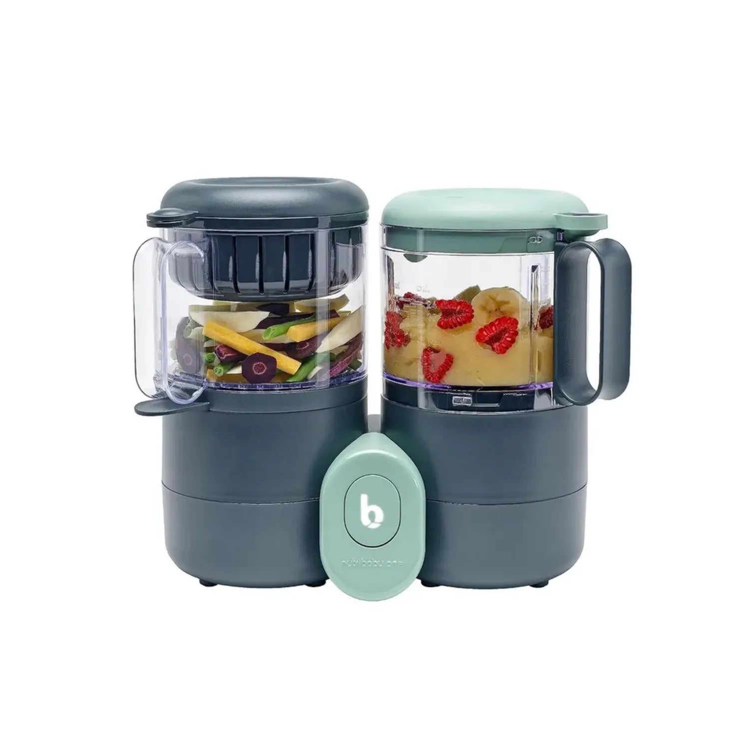 Babymoov Nutribaby One 4-in-1: Schonendes Dampfgaren, Mixen & Aufwärmen von Babynahrung, 2L Kapazität