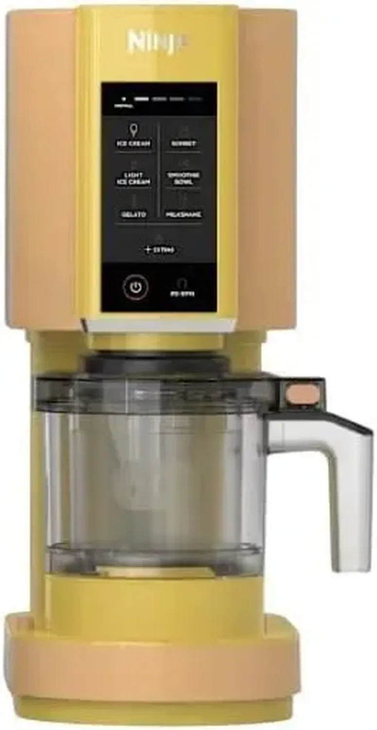 Ninja CREAMi Eismaschine mit 2 Behältern, 7 Modi, zur Herstellung von Gelato, Sorbet, Smoothie-Bowls und mehr, 1,4L Kapazität, Orange Mango