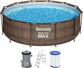 Bestway Stahlrahmenpool-Set 9150 L mit Filterpumpe, Zubehör, 366 x 100 cm, Blau