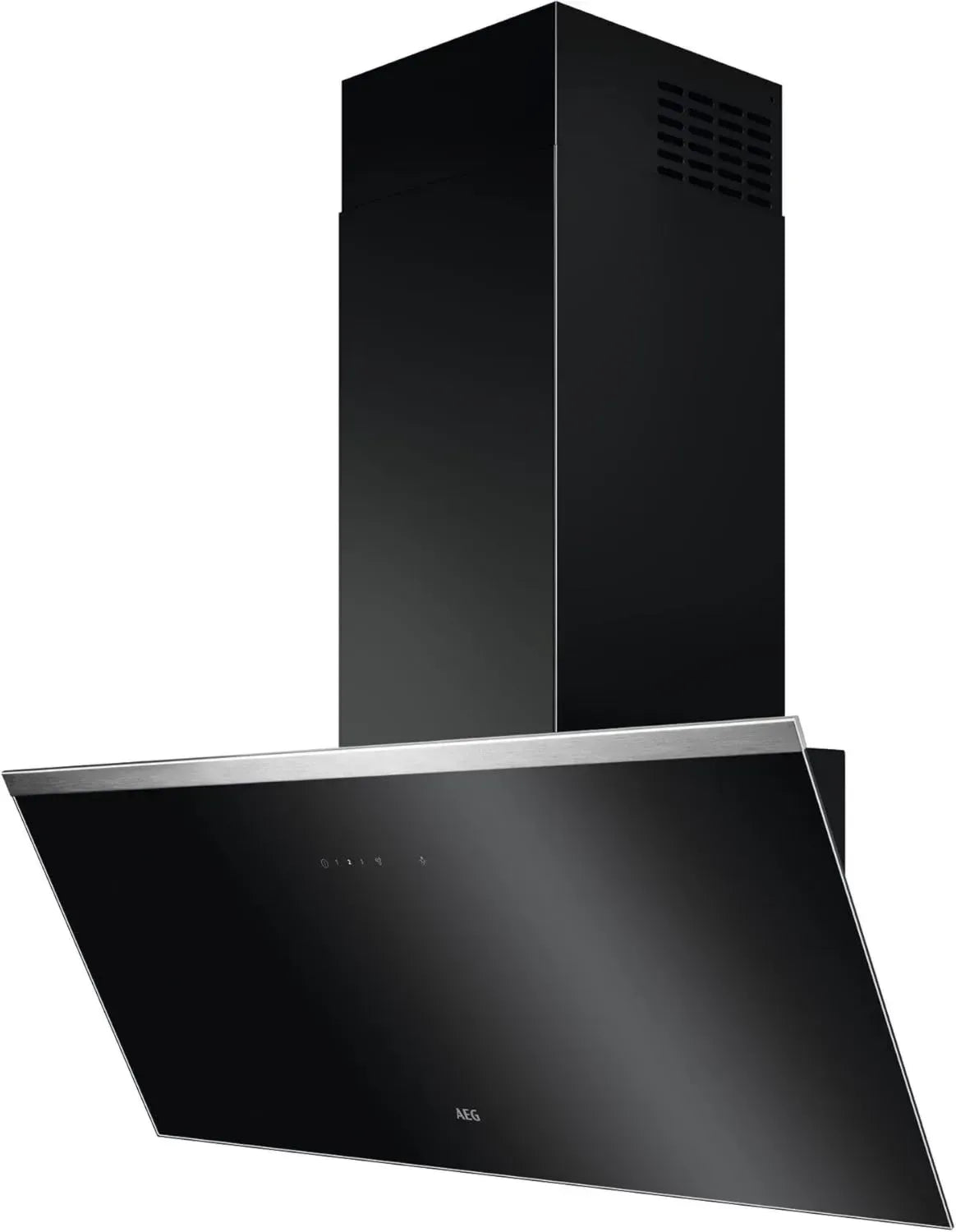 AEG Wand-Dunstabzugshaube 90 cm, Serie 7000, Hob2Hood, Abluft/Umluft, 500 m³/h, Schwarz