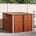 Robuster Metall-Fahrradschuppen 3-teilig 215x206x157 cm mit verstärkter Sicherheit für Garten und Terrasse