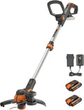 WORX WG163E 20V Akku-Rasentrimmer mit Kantenschneider, 2-in-1, 30cm Schnittbreite, mit 2x 2Ah Akkus und Ladegerät, kompakt und ergonomisch