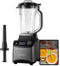 KLAMER Leistungsstarker 1,75L Mixer, 1800W Smoothie-Maker mit 28000 U/Min, 9 Modi, 8 Edelstahlklingen, BPA-frei
