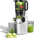 AMZCHEF Entsafter 250W, 145MM Öffnung, 2L Kapazität, Slow Juicer für Obst & Gemüse, Testsieger mit Dreifachfilter - Silber