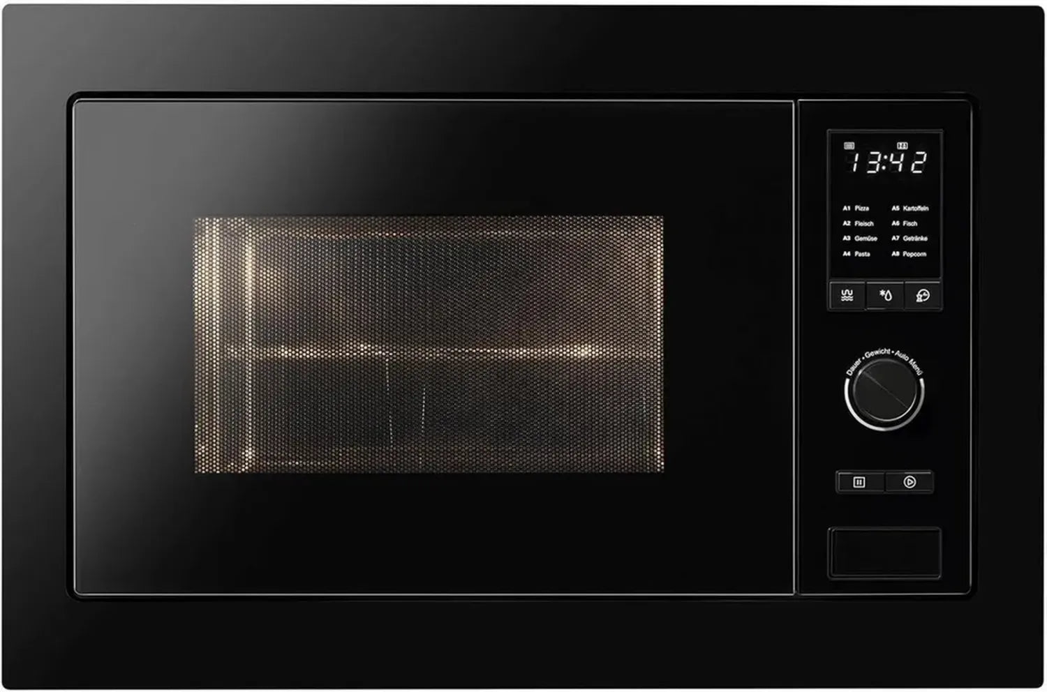 Oranier Einbau-Mikrowelle mit Grill, Model KMG 9802, Schwarz