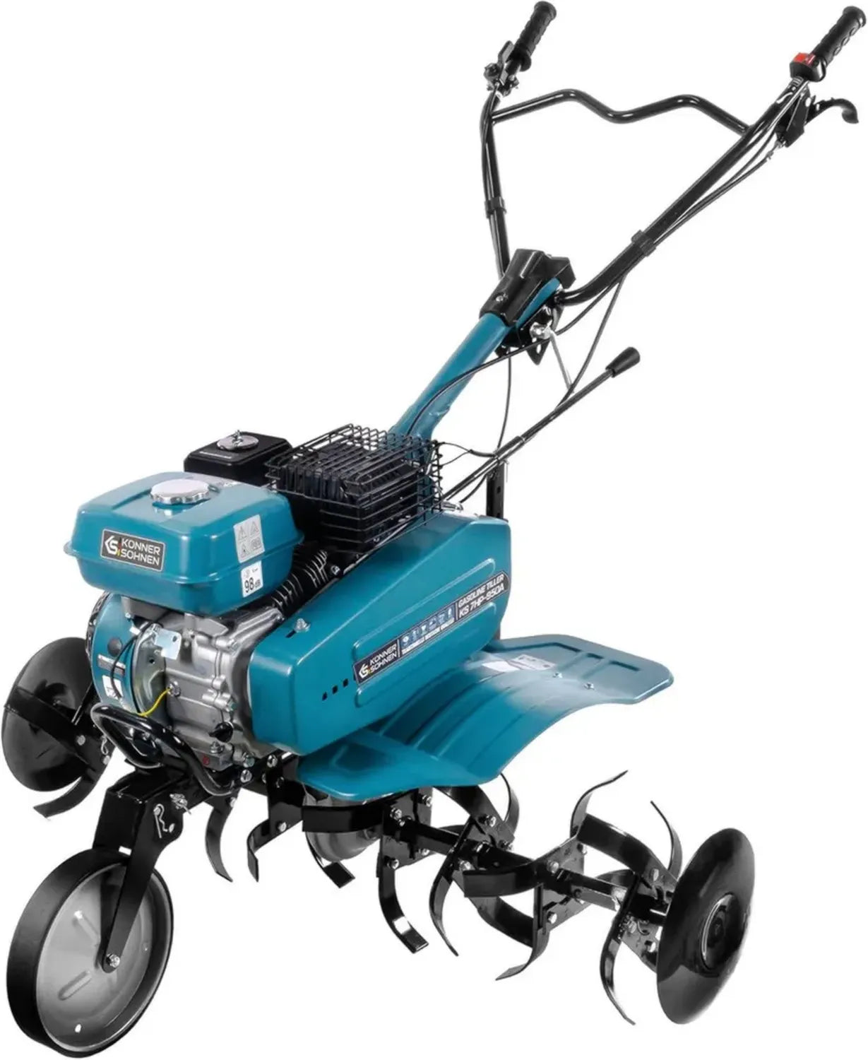 Könner & Söhnen 7HP-950A Benzin-Motorhacke, 212 ccm, Pflugtiefe 31 cm, 62 kg, ideal für Gartenbeete