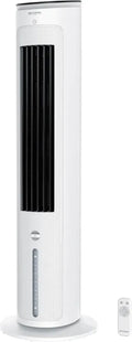 Leiser Brandson Turmventilator mit Verdunstungskühlung, 4,7L Wassertank, Mobiler 5-in-1 Luftkühler, Weiß