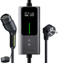 EV Ladegerät Typ 2 | 3,6 kW | 5 m Kabel | Einstellbarer Strom 6A-16A | LED-Anzeige | Tragbar IP65