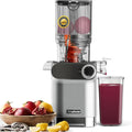 Anybear Slow Juicer, 200W Kaltpress Entsafter mit großem Einfüllschacht, BPA-frei, inkl. Saftrezepte, Silberweiß