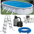Planet Pool Ovalpool-Set 7,30 x 3,75 x 1,20 m mit Stahlwand und UV-Innenhülle