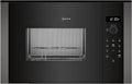 NEFF HLAGD53G0 Einbau-Mikrowelle mit Grill und Automatikprogrammen, Selbstreinigung EasyClean, Drehknebel und LED-Display, Perfekt für Hocheinbau mit Drehtür