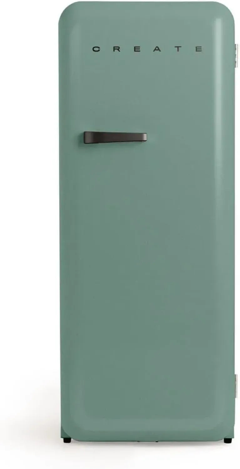 Retro Kühlschrank 281L in Salbeigrün mit Gefrierfach, energiesparend, 150cm hoch