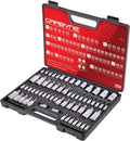 CARBYNE 62-teiliger Torx-Bit- und Außentorx-Stecknuss-Satz, S2 Stahl, CrV Stecknüsse | 1/4, 3/8 & 1/2 Zoll Antrieb