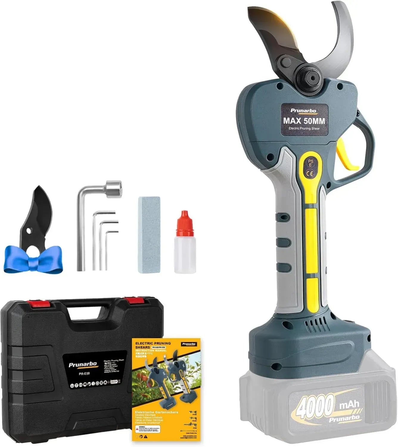 Elektrische Akku-Astschere 50mm - Kompatibel mit Makita 18V, Ideal für Obstbäume und Gärten, Ohne Akku und Ladegerät