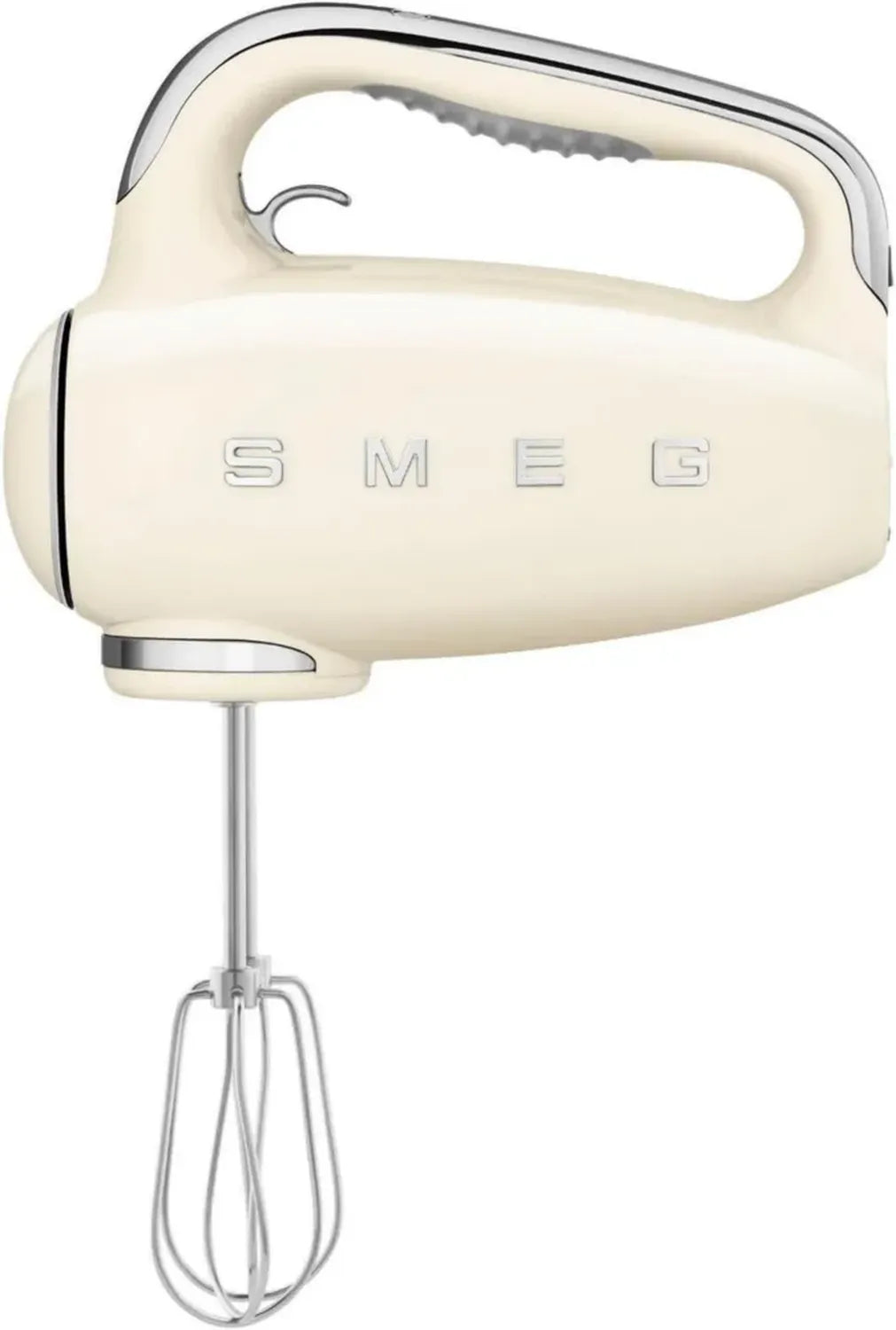 Smeg Handmixer 250W, 9 Geschwindigkeiten, Turbofunktion, sanfter Start, 4 Rührbesen, 2 Knethaken, Creme