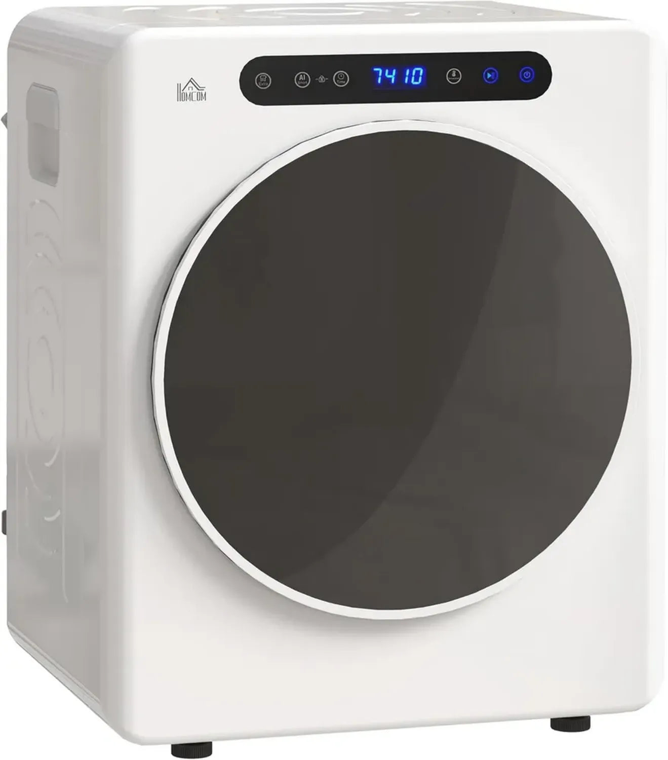 Kompakter Ablufttrockner 3 kg mit Desinfektion, 6 Modi, 1000W, Touchscreen & Timer, für Zuhause & Wohnmobile, Weiß