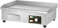 Profi Elektro-Grillplatte aus Edelstahl, 3000W, 55x35cm, Thermostat bis 300°C, mit Fettauffang