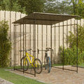 Metall Fahrradunterstand, 190x190x222 cm, Schwarz – Robuste Fahrradgarage für Garten