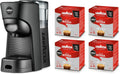 Lavazza A Modo Mio Tiny Eco Kaffeemaschine Schwarz mit 64 Kapseln, Espressomaschine aus Recyclingmaterial, 1450 W, 0,6 L
