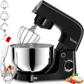 Vezzio 1500W Küchenmaschine, 10-stufig, geräuscharm, 4,5L Schüssel, inkl. Zubehör, schwarz