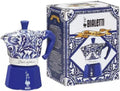 Bialetti Mokka Express Mediterraneo Blaue Edition, 3 Tassen, Herdgeeignet