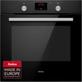 Amica ABE 9431 SM Einbaubackofen mit Heißluftfunktion, mattschwarz, Timer und großem Garraum, Dampfreinigung