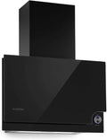 Klarstein Amelia Kopffrei-Dunstabzugshaube, flaches Design, 123W, 586 m³/h, LED 3W, 3 Stufen, Touch-Drehregler, 60x47x23,5 cm, Schwarz