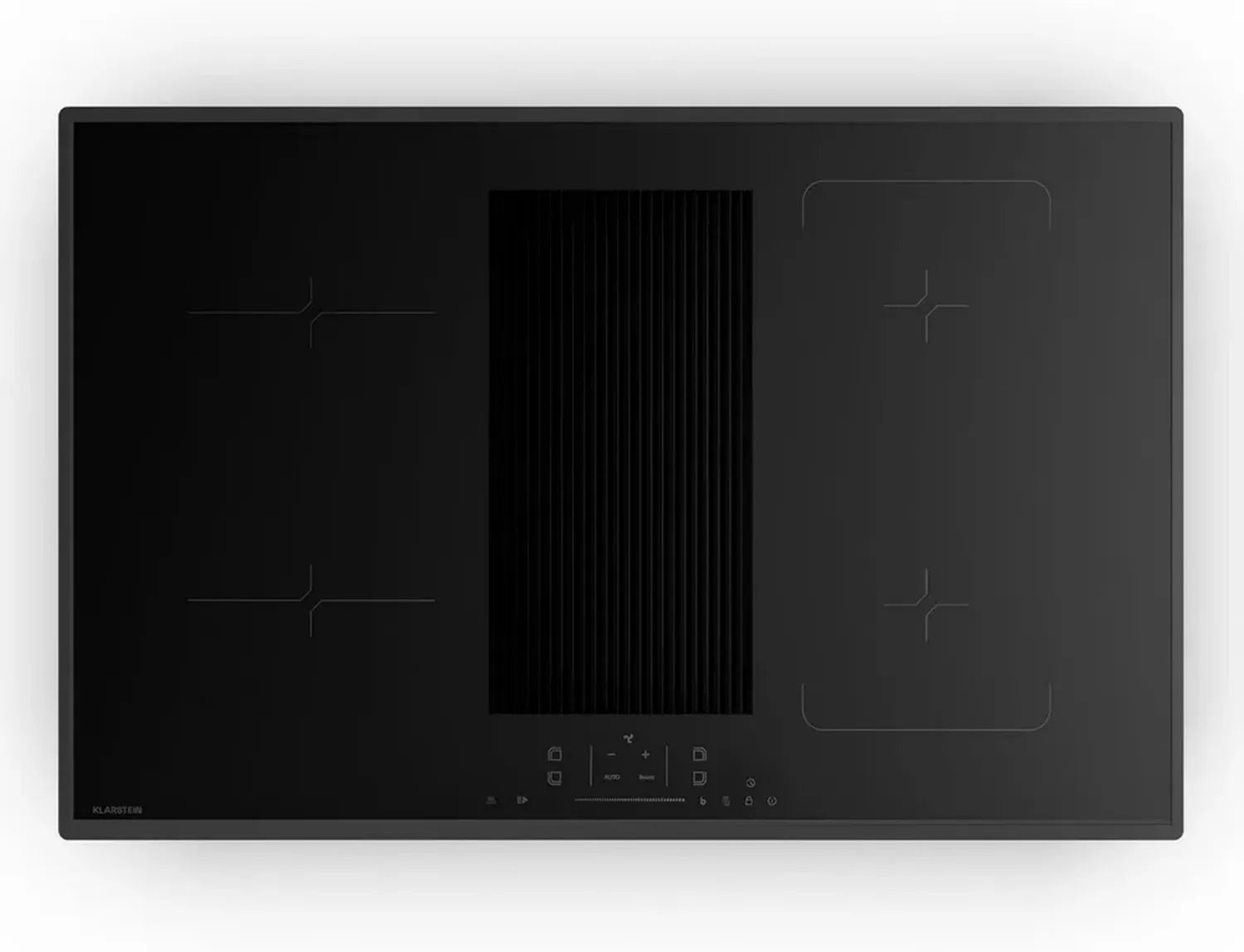Klarstein Velaire 80cm Induktionskochfeld mit integriertem Dunstabzug, 4 Kochzonen, 8400W Leistung, Flex-Zone, Touch-Bedienung, Timer, Kindersicherung, Restwärmeanzeige