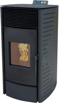 NEMAXX® P12 Pelletofen 13,6 kW A+ bis 300 m³ – Effiziente Heizung mit Auto-Reinigungsfunktion, ECO-Modus & Wochenprogramm – Schwarz