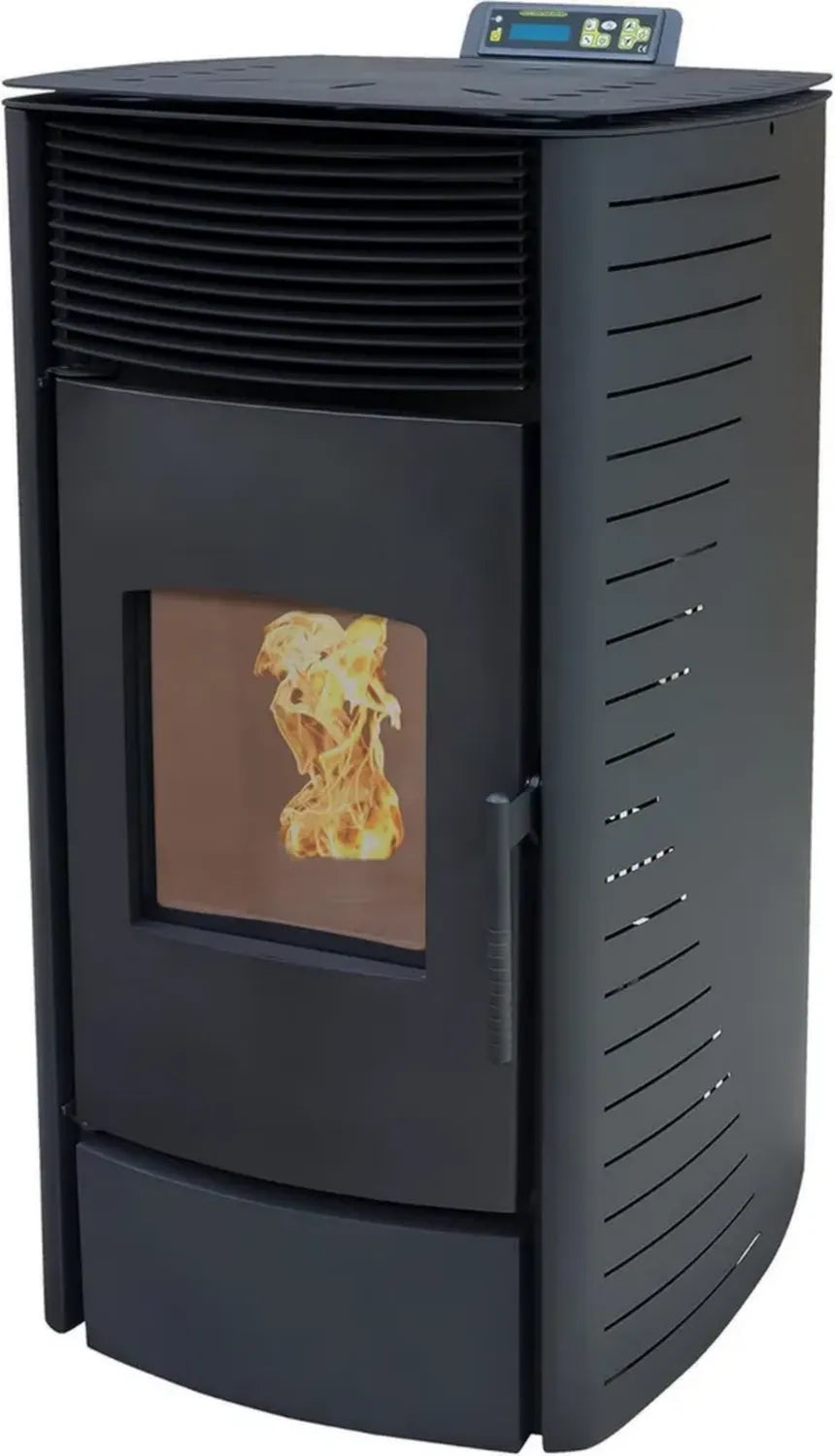 NEMAXX® P12 Pelletofen 13,6 kW A+ bis 300 m³ – Effiziente Heizung mit Auto-Reinigungsfunktion, ECO-Modus & Wochenprogramm – Schwarz