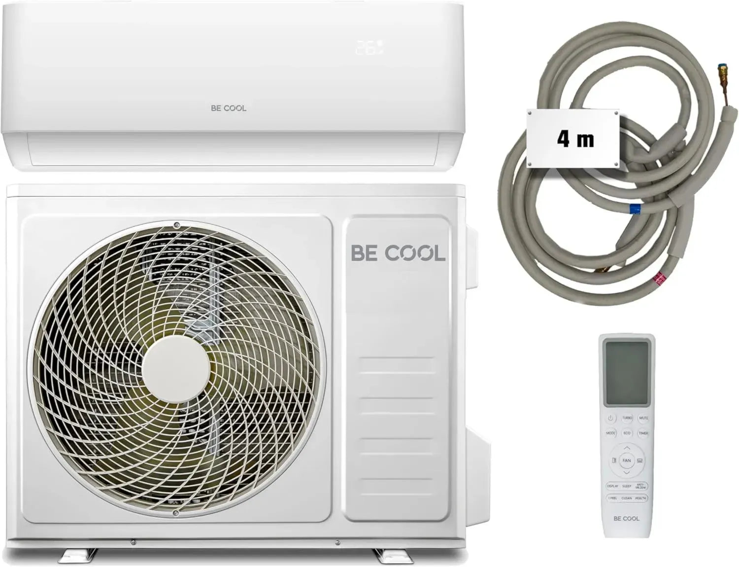 BE COOL T-PRO Klimaanlage 12.000 BTU – Intelligente Kühlung für Ihr Zuhause