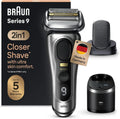 Braun Series 9 Pro+ Elektrorasierer für Herren mit 5 Elementen, ProComfort, Inkl. Reinigungssystem, 60 Min. Akkulaufzeit, Hergestellt in Deutschland, Silber