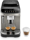 De'Longhi Magnifica Evo ECAM290.42.TB Kaffeevollautomat mit Milchaufschäumer, Kompaktes Design, Bean-to-Cup Funktion, Manuelle Milchaufschäumung, 4 Kaffeespezialitäten, Farbdisplay in Titan Schwarz