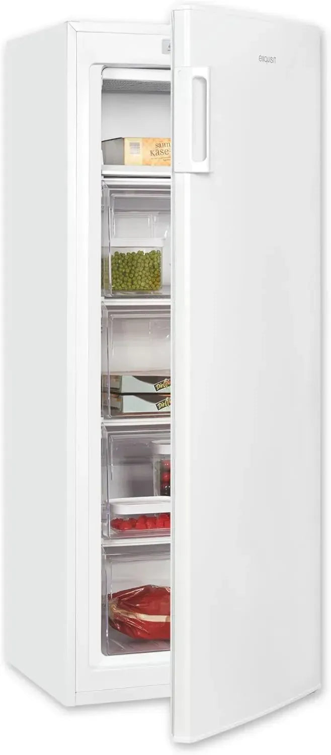Effizienter Gefrierschrank mit 168 l Volumen, Energieklasse D, 40 dB, flexibler Türanschlag
