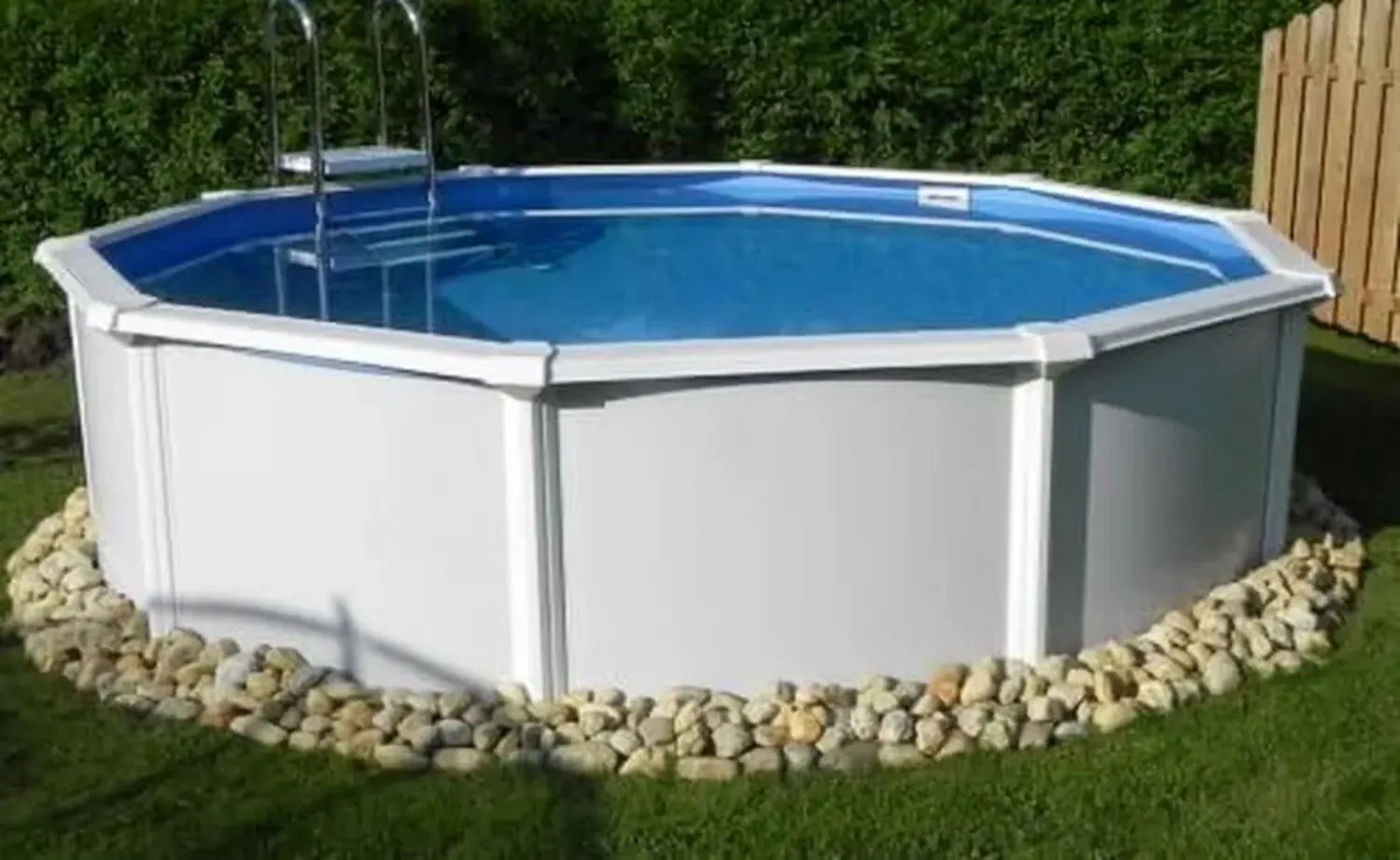 Stahlwandpool 3,60 x 1,20 m mit Skimmer und 15 cm Handlauf, Poolfolie 0,8 mm